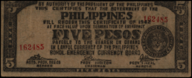 Philippines PS136 5 Pesos 1942