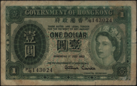 Hong Kong P324A/B818 1 Dollar 1952