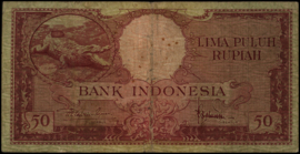 Indonesië  P50.a 50 Rupiah 1957