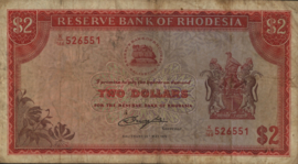 Rhodesië  P39/B108 2 Dollars 1979