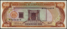 Dominicaanse Republiek P122.PSC4 100 Pesos Oro 1977-'87 SPECIMEN