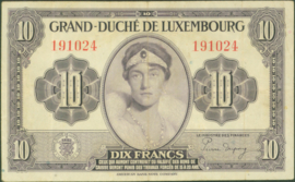 Luxembourg  P44/B326 10 Francs 1944 (No date)