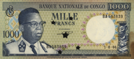 Congo Democratische Republiek (Kinshasa)   P8 1.000 Francs 1964