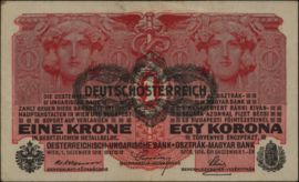 Oostenrijk-Hongarije  P49 1 Korona 1919 (No Date)