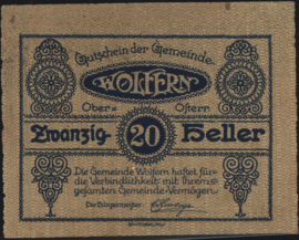 Austria - Emergency issues - Wolfern KK:1248 20 Heller 1920