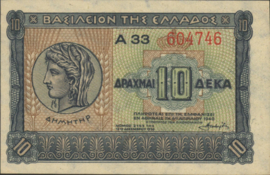 Griekenland P314 10 ΔΡΑΧΜΑΙ / Drachmes / Drachmai 1940