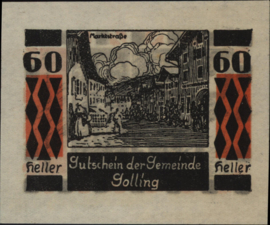 Oostenrijk - Noodgeld - Golling KK.: 249 60 Heller 1920