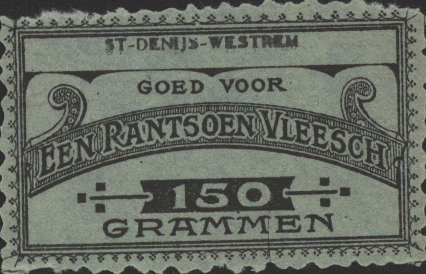 België - Noodgeld - Sint Denijs Westrem   NL0.Groen 150 Grammen 1914-'18 (No date)