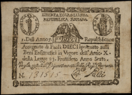 Italië PS540.c 10 Paoli Anno 7 (1798) VERVALSING