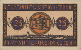 Duitsland - Noodgeld - Luckenwalde Grab/Mehl.:817 25 Pfennig 1921