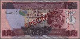 Solomon islands  P27 10 Dollars 2009 (No date) SPECIMEN