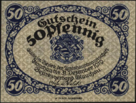 Germany - Emergency issues - Glauchau  Grab.: G18 50 Pfennig 1919