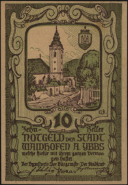 Oostenrijk - Noodgeld - Waidhofen an der Ybbs KK.1127 10 Heller 1920