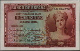 Spanje  P86/B529 10 Pesetas 1935