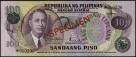 Filipijnen P164.PCS1 100 Piso 2002 (No date) SPECIMEN
