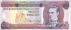 Barbados P44 20 Dollars 1993 (No date)