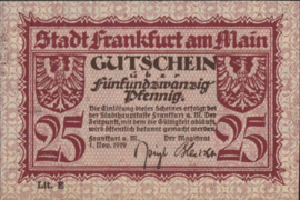 Duitsland - Noodgeld - Frankfurt  F16 25 Pfennig 1919