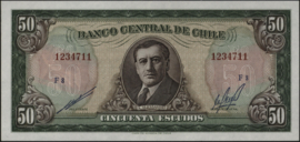 Chile P140/B275 50 Escudos (No date)