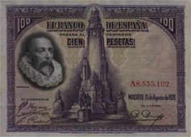 Spanje  P76.a 100 Pesetas 1928