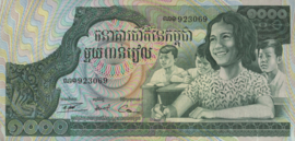 Cambodja  P17 1.000 Riels 1973 (No Date)