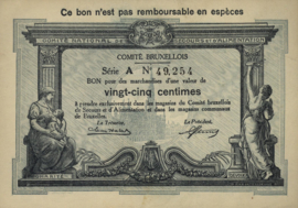 Belgium - Emergency issues - Brussels  25 Centimes ± 1914 (No date)