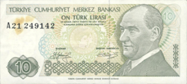 Turkije P192.a 10 Lira 1970