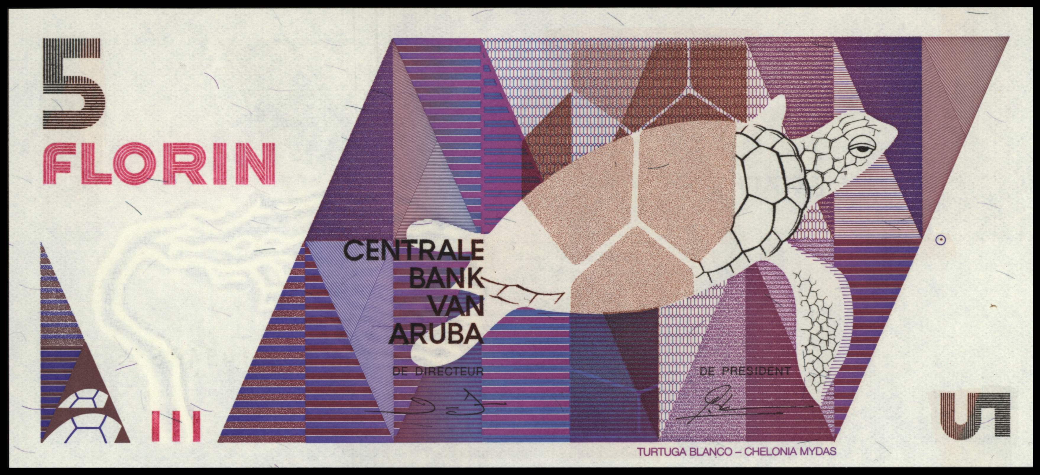 Aruba PLAR2.1a 5 Florin 1990