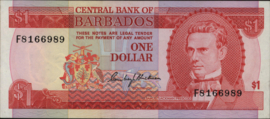 Barbados  P29 1 Dollar 1973 (No date)