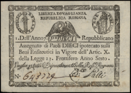 Italië PS540.a 10 Paoli Anno 7 (1798)