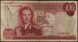 Luxembourg P56 100 Francs 1970