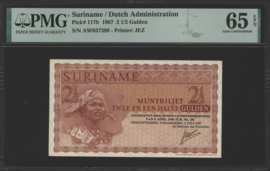 Suriname PLS17.2.b 2 1/2 Gulden 1967