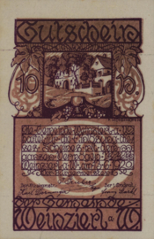 Oostenrijk - Noodgeld - Weinzierl am Walde KK.:1151 10 Heller 1920