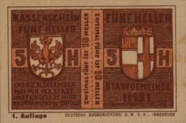 Oostenrijk - Noodgeld - Imst KK.:405 10 Heller 1921