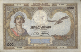 Joegoslavië  P29 1.000 Dinara 1931