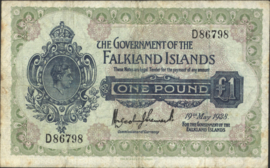 Falklands   P5.a 1 Pound 1938