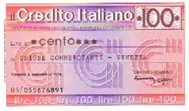 il Credito Italiano - 100 Lire