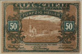 Oostenrijk - Noodgeld - Pressbaum KK.:784 50 Heller 1920