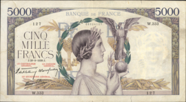 France  P97.a 5,000 Francs 1939