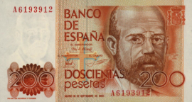 Spain P156 200 Pesetas 1980