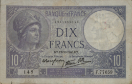 Frankrijk  P84 10 Francs 1939