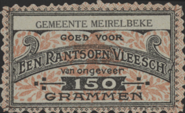 België - Noodgeld - Meirelbeke   NL0.Oranje op wit 150 Grammen 1914-'18 (No date)
