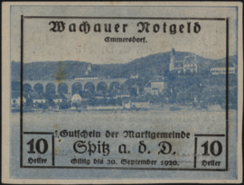 Oostenrijk - Noodgeld - Wachauer Notgeld KK. 1122 10 Heller 1920 (No date)
