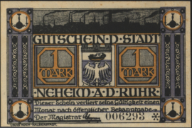 Neheim a.d. Ruhr Grab. 931.1 1 Mark 1920 (No date)