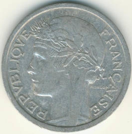 Frankrijk 1 Franc KM885 (en varianten) 1931-1959