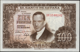 Spain P145/B611 100 Pesetas 1953