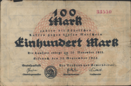 Duitsland - Noodgeld - Eisenach Müller:1395 100 Mark 1922