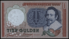 Nederland - Bankbiljet  PL45.c RED 10 Gulden 1953