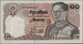 Thailand  P87 10 Baht 1980 (No Date)