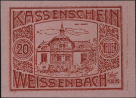 Oostenrijk - Noodgeld - Weissenbach bei Mödling KK.1156 20 Heller 1920