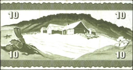 Faeroe eilanden  P18.a 10 Krónur 1949